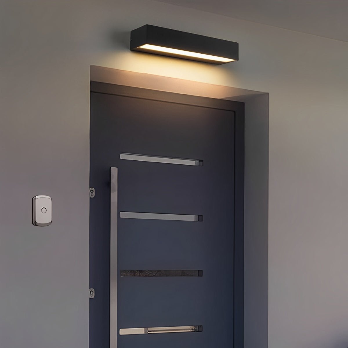 Modern Black Metal Outdoor Wall Lights | Waterproof LED Fixture for Balcony and Courtyard 0