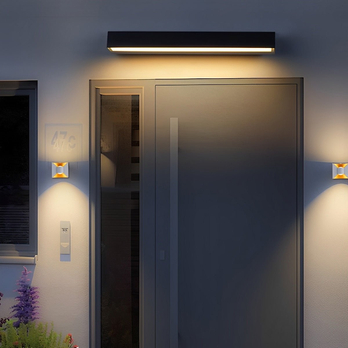 Modern Black Metal Outdoor Wall Lights | Waterproof LED Fixture for Balcony and Courtyard 2