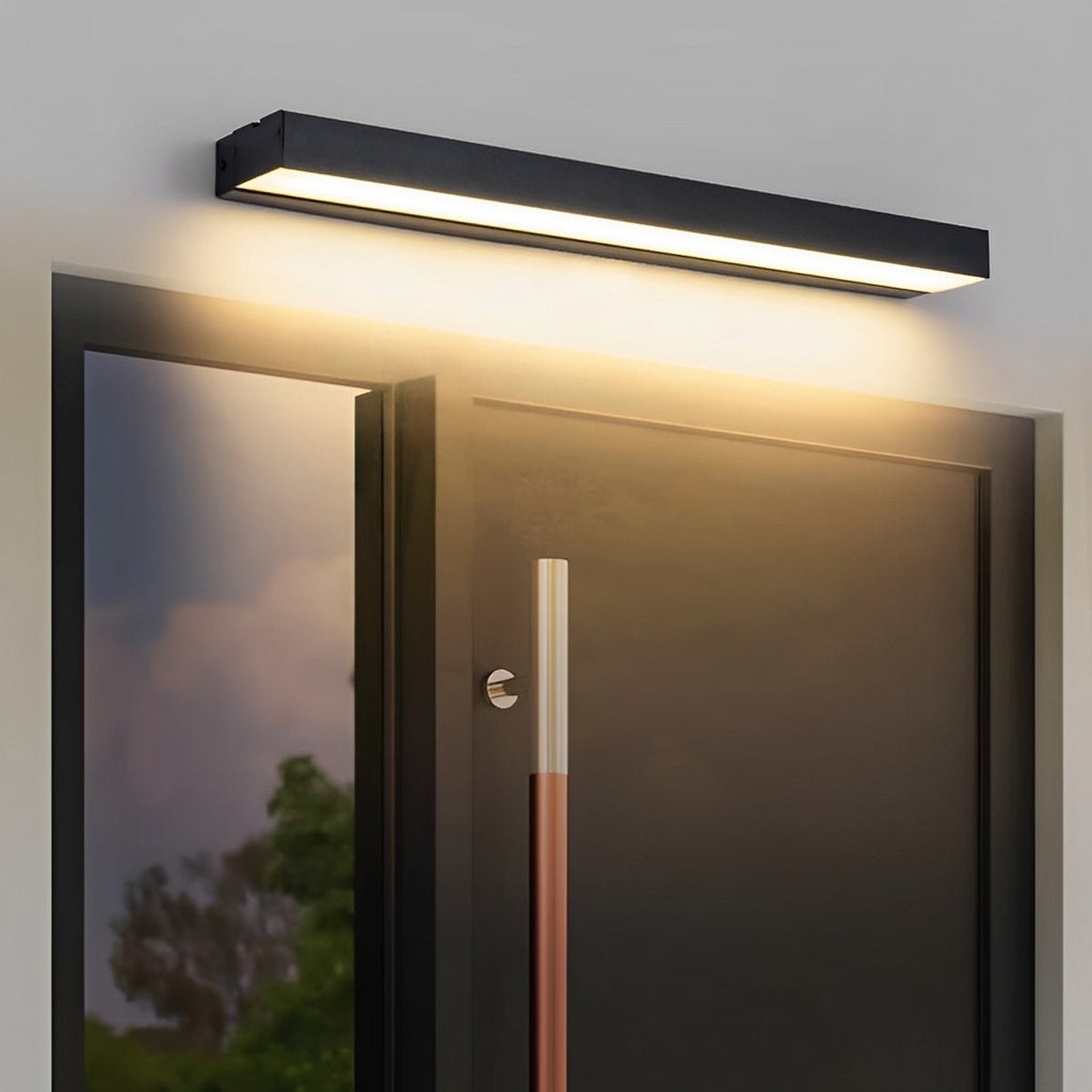 Modern Black Metal Outdoor Wall Lights | Waterproof LED Fixture for Balcony and Courtyard 3