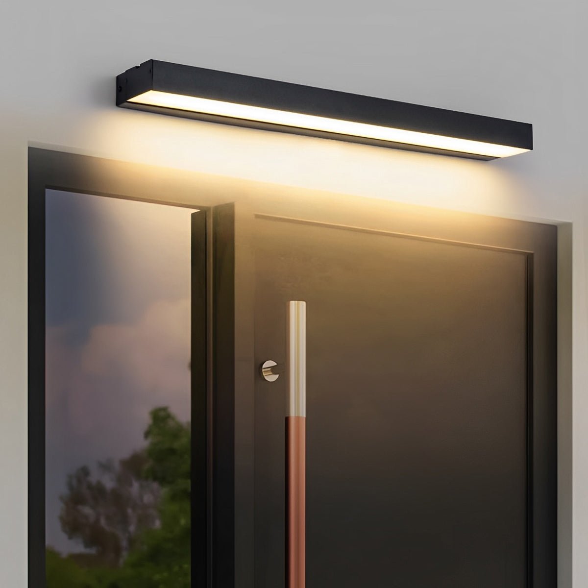 Modern Black Metal Outdoor Wall Lights | Waterproof LED Fixture for Balcony and Courtyard 3