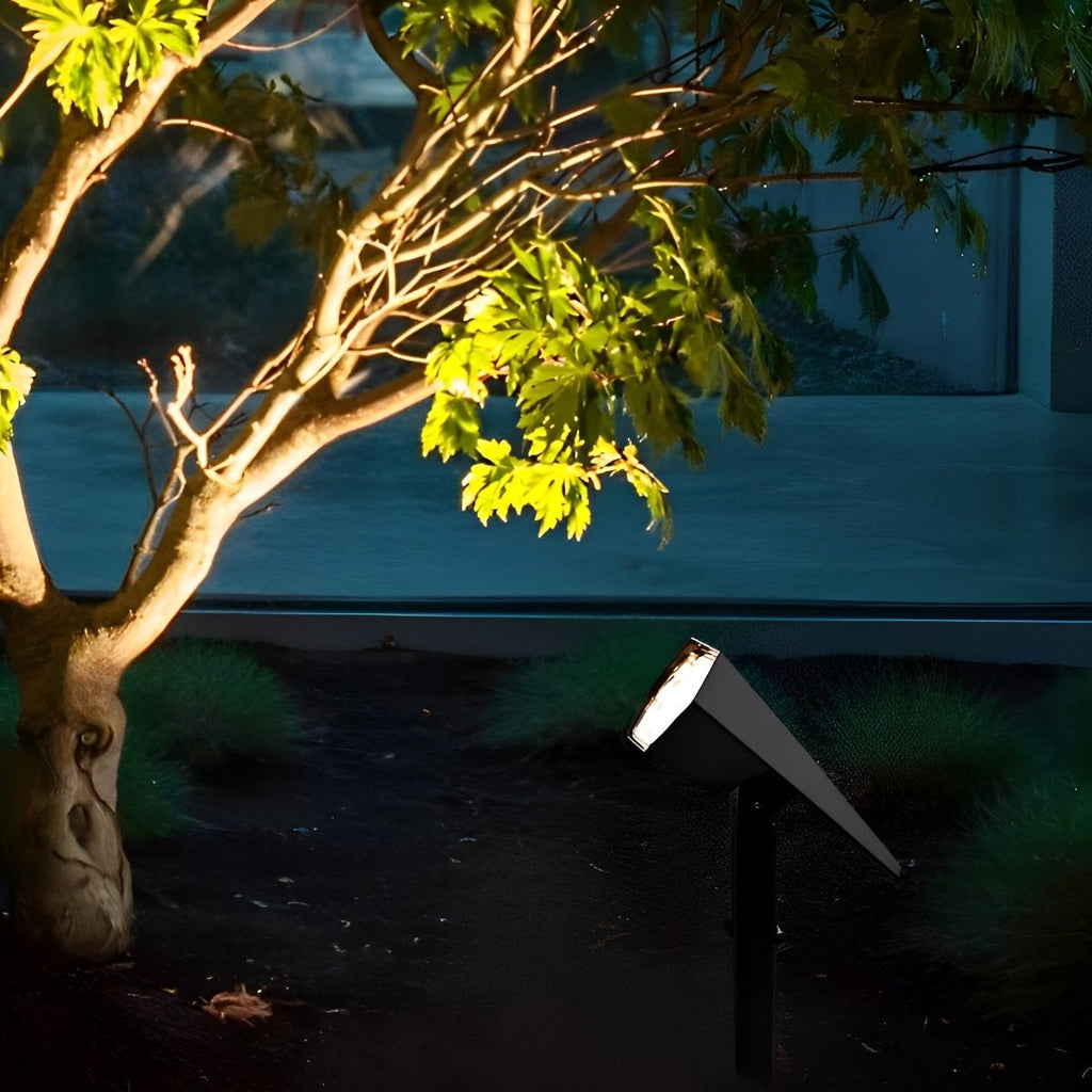 Modern Black Solar Powered Spotlight | Adjustable LED Outdoor Lighting for Garden 2