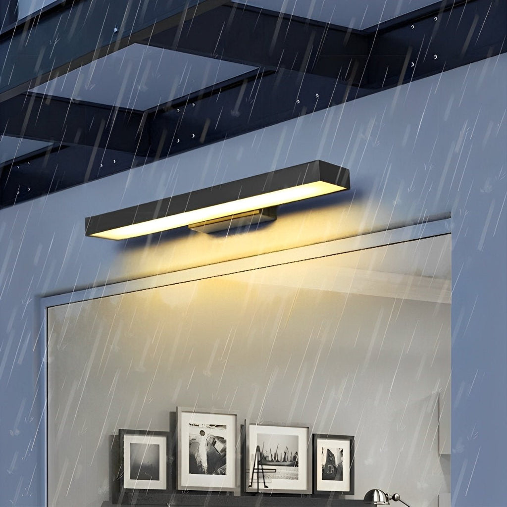 Modern Black Stainless Steel Outdoor Wall Light | Waterproof Motion Sensor for Entrance 0
