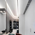 Modern Black Steel LED Strip Lights | Rotatable Dimmable Indoor Lighting for Living Room 0