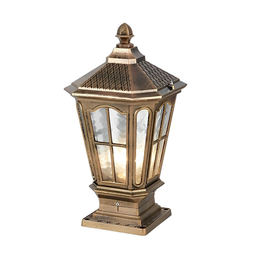 Modern Black and Bronze Metal Solar Fence Post Light | Waterproof Outdoor Illumination for Garden 11