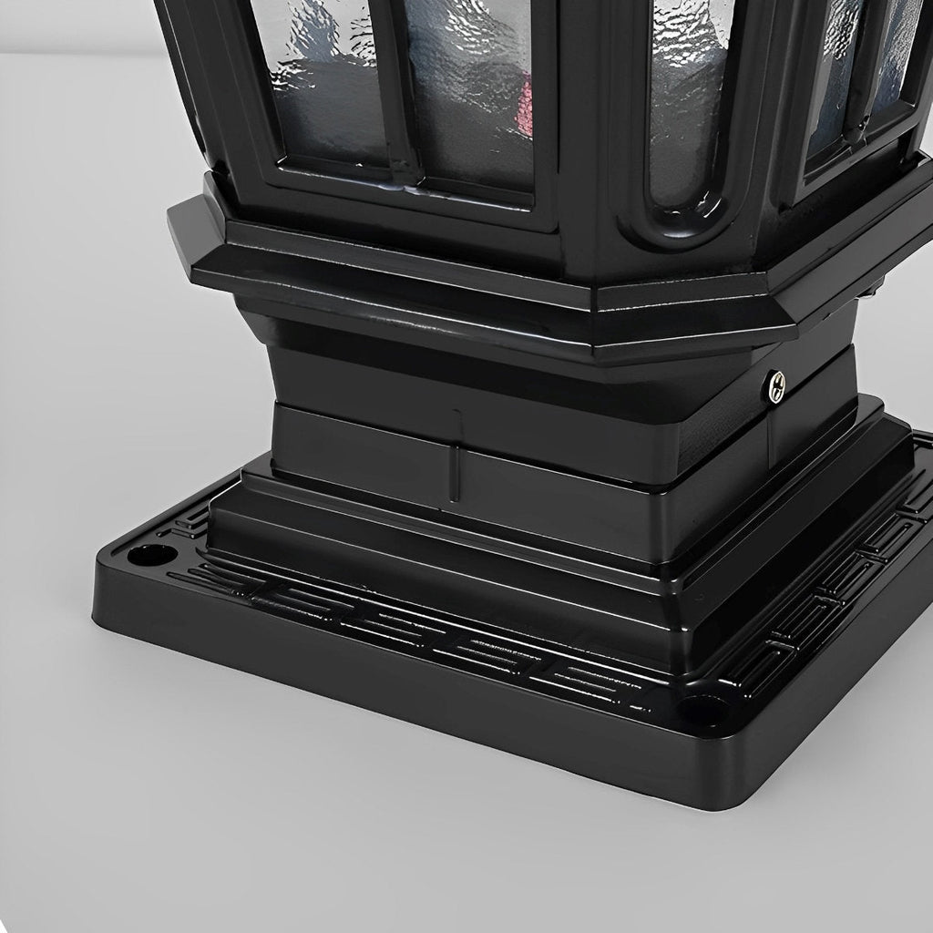 Modern Black and Bronze Metal Solar Fence Post Light | Waterproof Outdoor Illumination for Garden 8