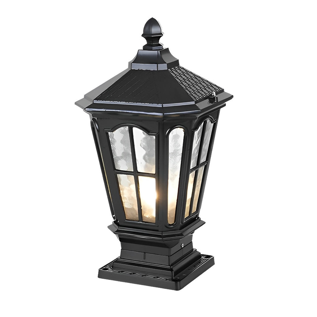 Modern Black and Bronze Metal Solar Fence Post Light | Waterproof Outdoor Illumination for Garden 9