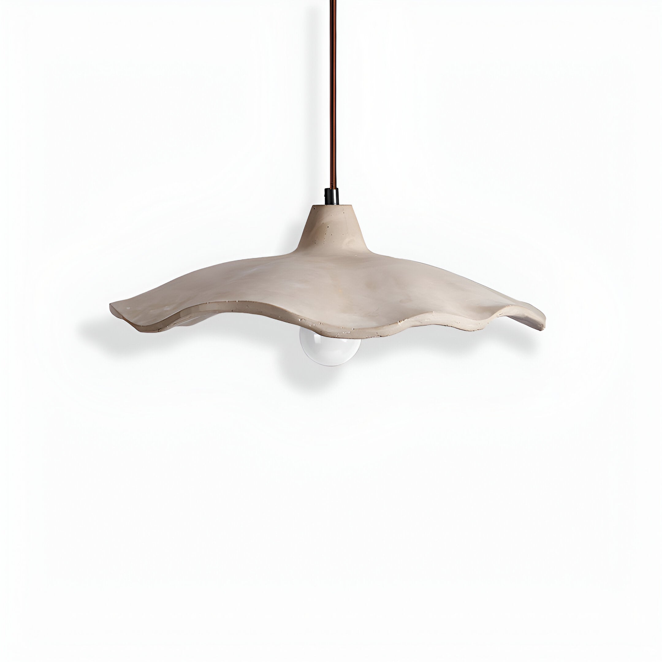 Modern Cement Pendant Light | Adjustable Flower Shade Hanging Light for Dining Room 0