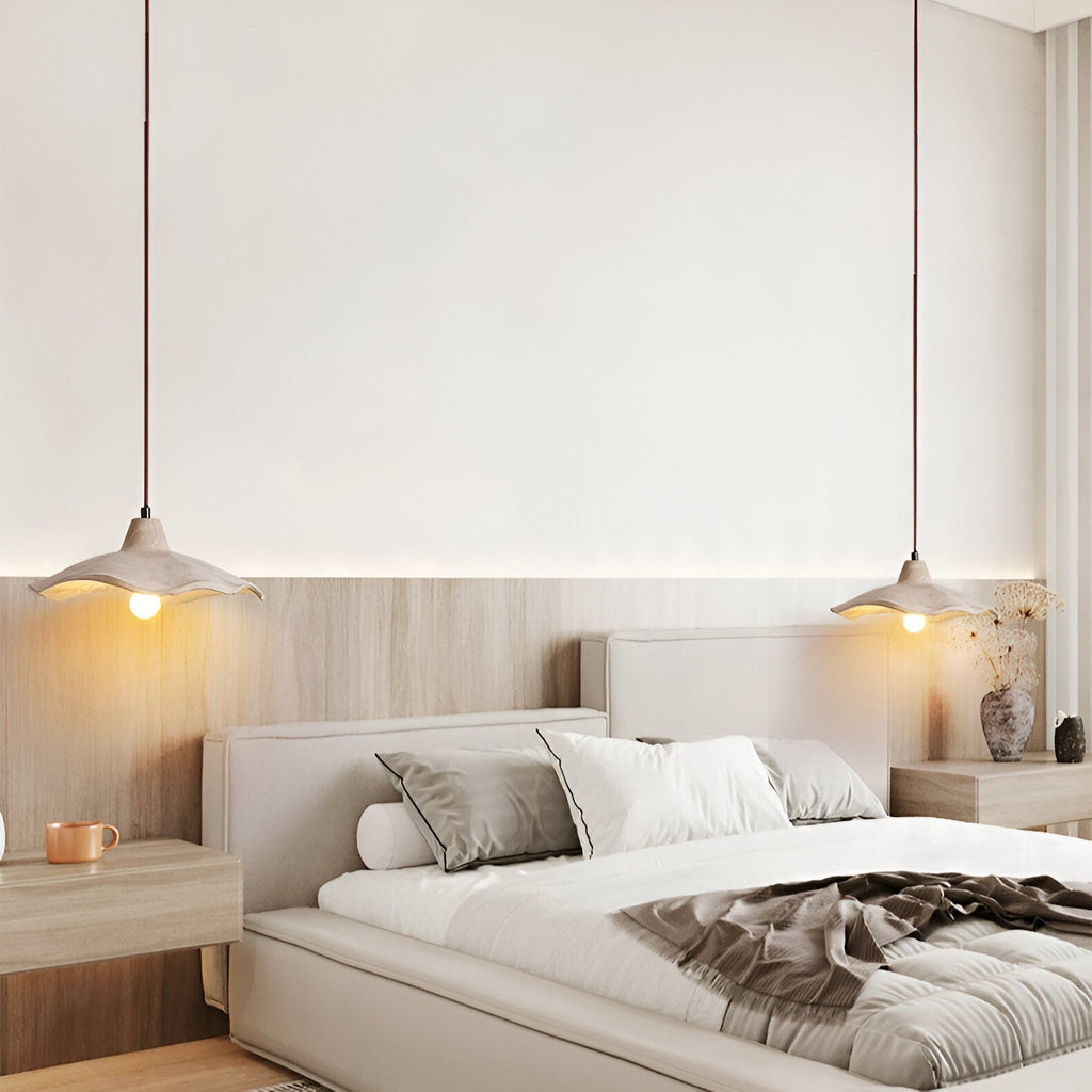 Modern Cement Pendant Light | Adjustable Flower Shade Hanging Light for Dining Room 6