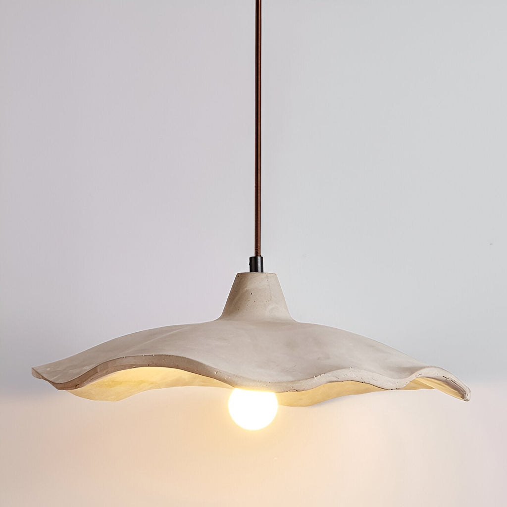 Modern Cement Pendant Light | Adjustable Flower Shade Hanging Light for Dining Room 7