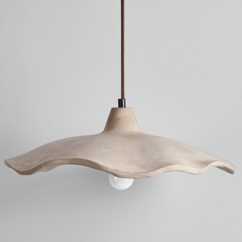 Modern Cement Pendant Light | Adjustable Flower Shade Hanging Light for Dining Room 8