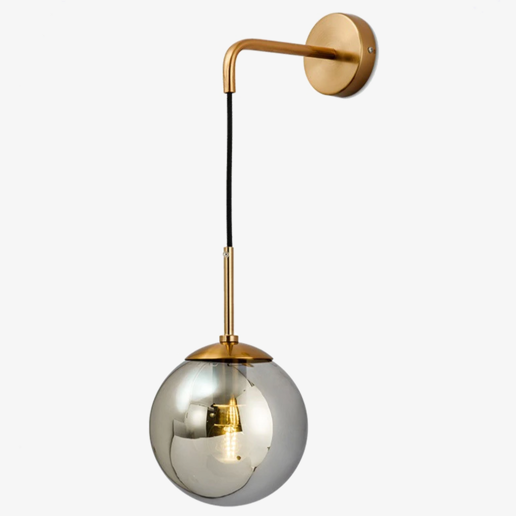 Modern Clear Glass Wall Sconce with Swing Arm | Adjustable Ambient Light for Bedroom 4