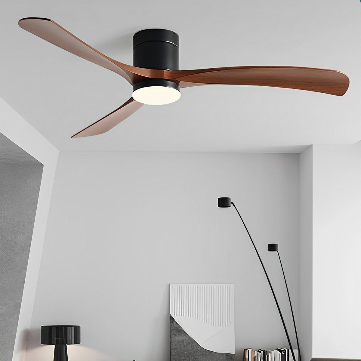 Modern Copper Ceiling Fan Light | Dimmable LED with Remote Control for Living Room 2