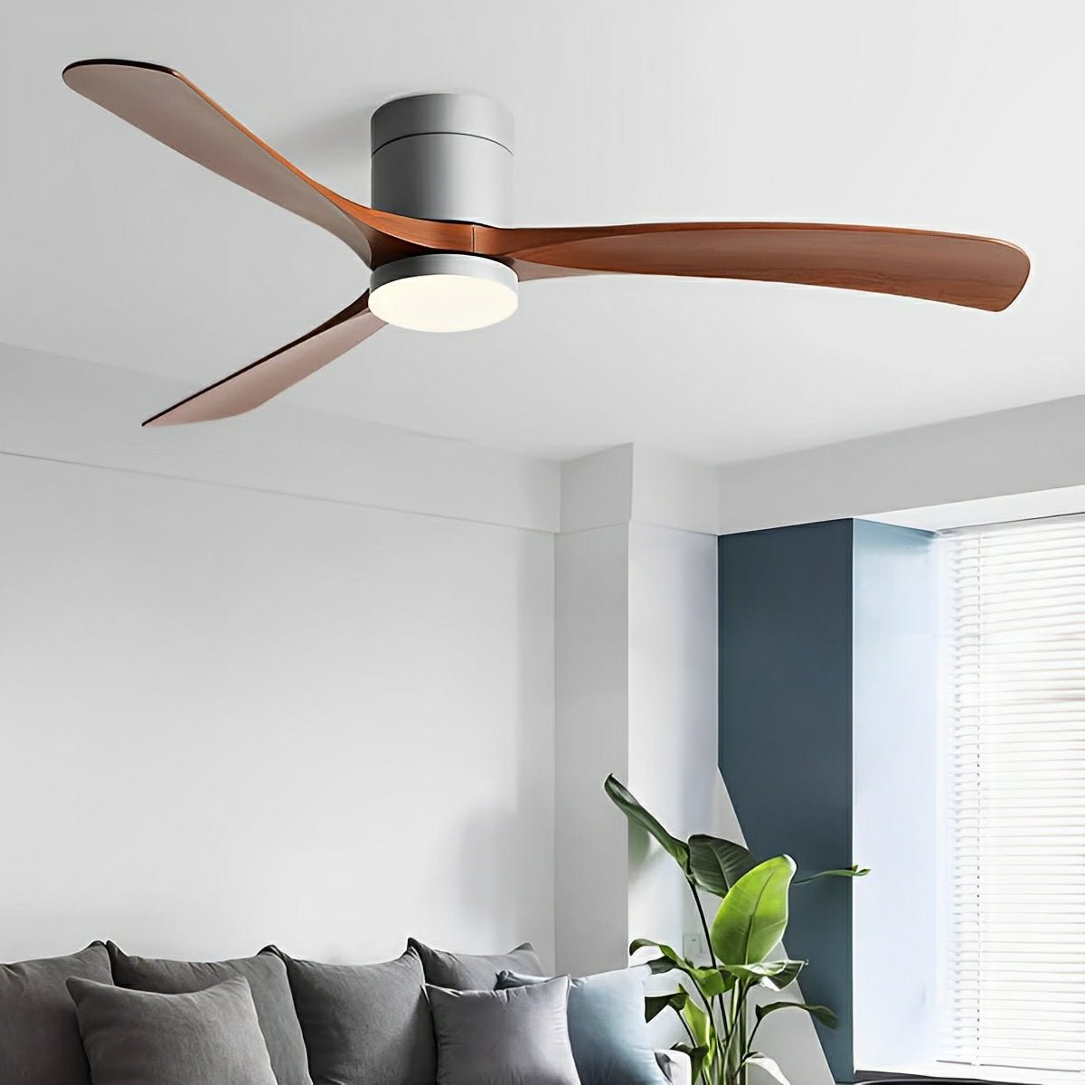 Modern Copper Ceiling Fan Light | Dimmable LED with Remote Control for Living Room 3