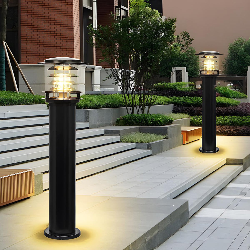 Modern Die-Cast Aluminium LED Outdoor Lamp Post | Waterproof Tiered Garden Light for Patios and Pathways 2