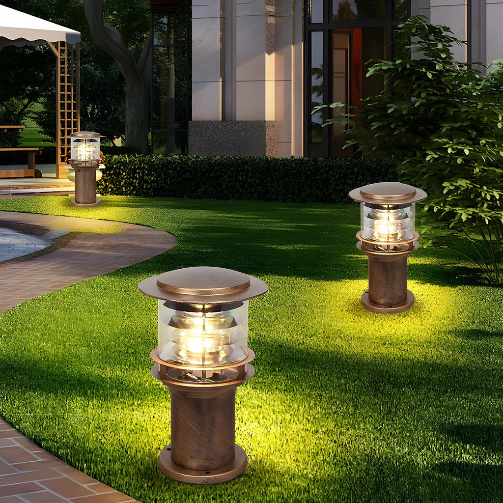 Modern Die-Cast Aluminium LED Outdoor Lamp Post | Waterproof Tiered Garden Light for Patios and Pathways 4