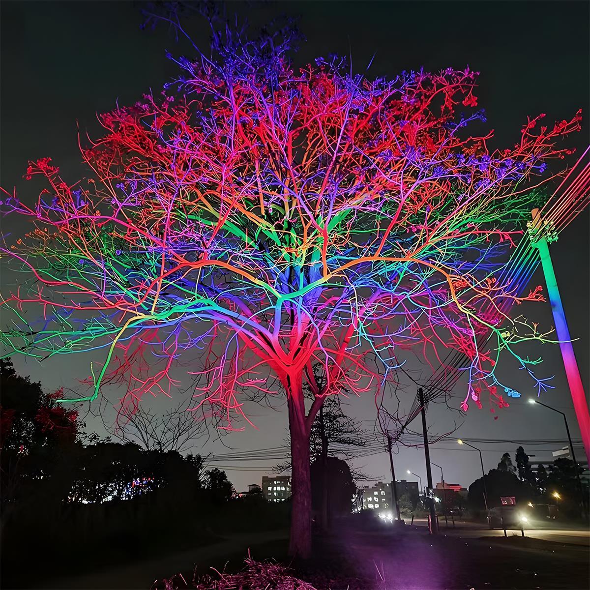 Modern Die-Cast Aluminium Outdoor Spotlight | Waterproof RGB LED Lighting for Garden 2