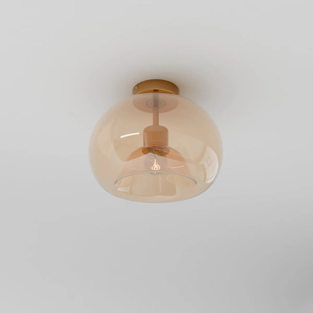 Modern Glass Flush Mount Ceiling Light | Hardwired LED with 3 Colour Temperatures for Living Room 0