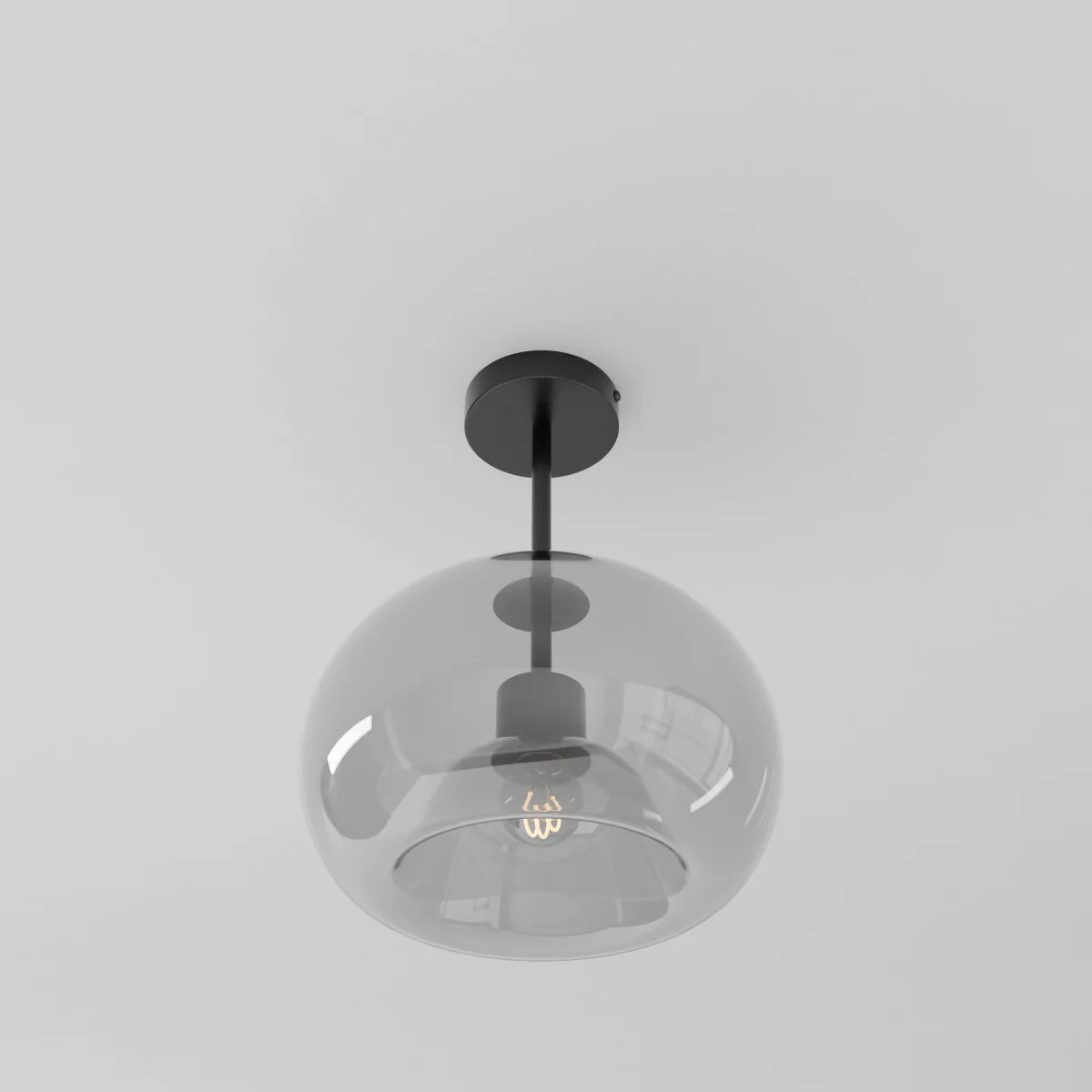 Modern Glass Flush Mount Ceiling Light | Hardwired LED with 3 Colour Temperatures for Living Room 3