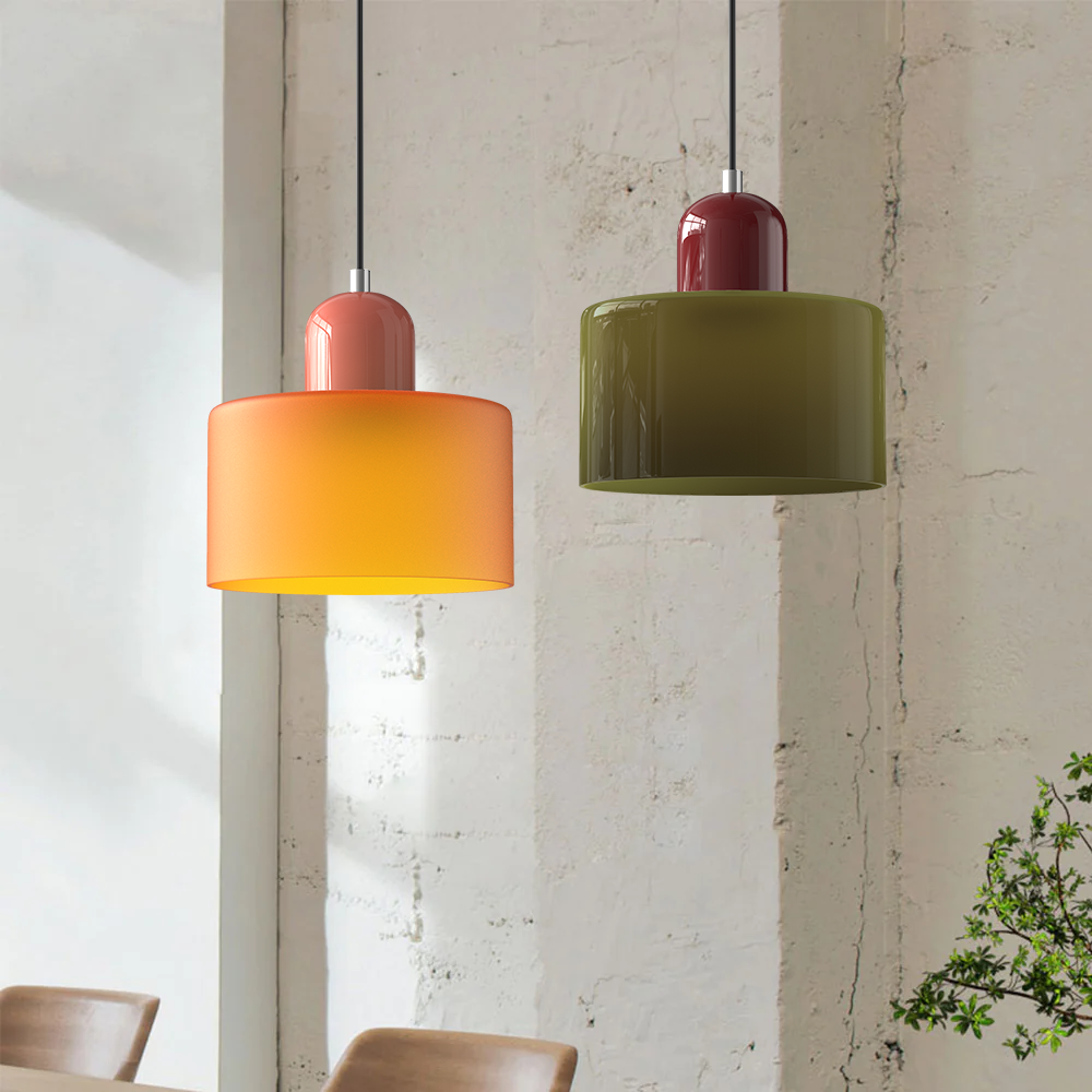 Modern Glass Pendant Light | Adjustable Height E27 Socket for Kitchen Island Lighting 1
