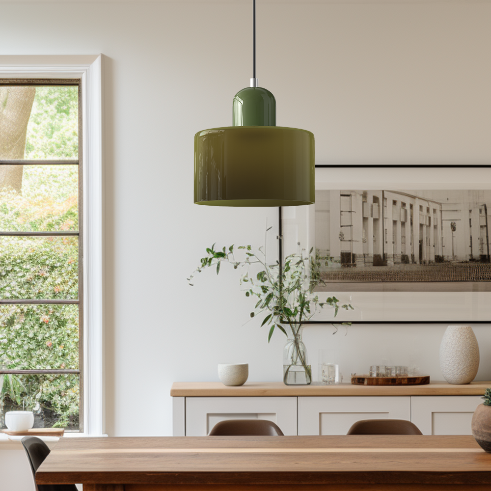 Modern Glass Pendant Light | Adjustable Height E27 Socket for Kitchen Island Lighting 4