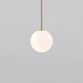 Modern Glossy Glass Pendant Light with Integrated LED | Selectable Light Tones for Kitchen or Dining Room 0