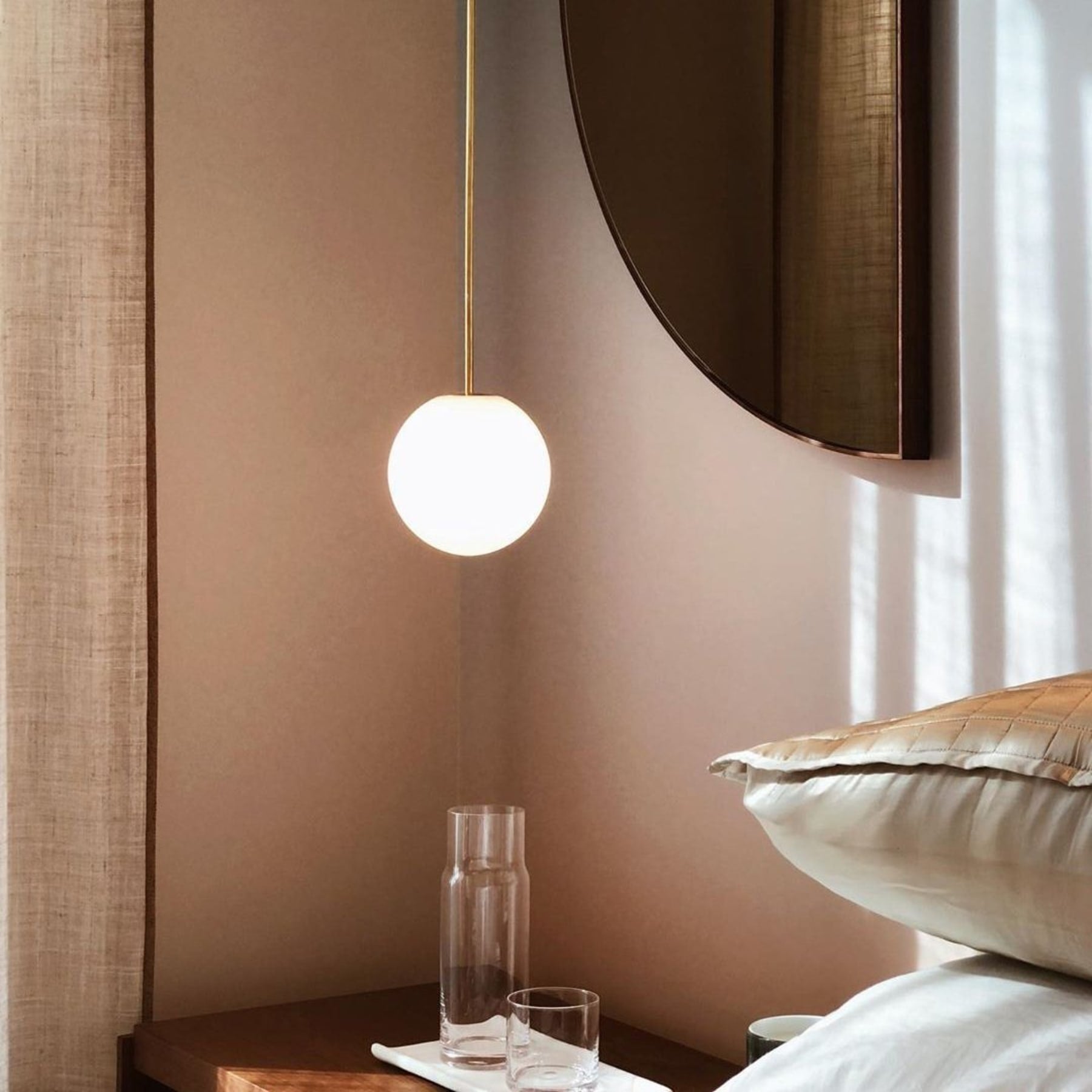 Modern Glossy Glass Pendant Light with Integrated LED | Selectable Light Tones for Kitchen or Dining Room 2