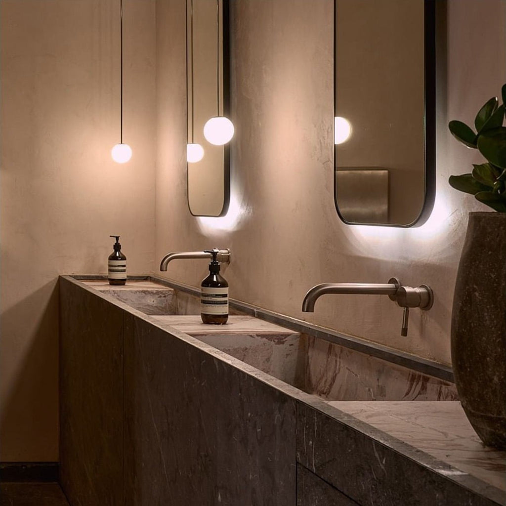 Modern Glossy Glass Pendant Light with Integrated LED | Selectable Light Tones for Kitchen or Dining Room 4