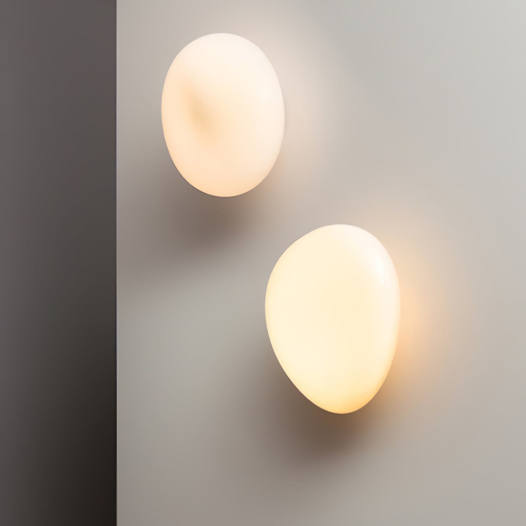 Modern Gold-Toned Glass Wall Sconce | Warm White Hardwired Light for Living Room 3
