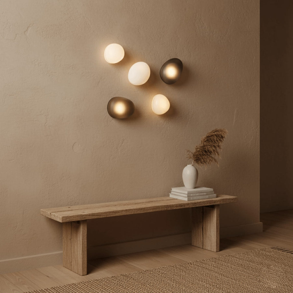 Modern Gold-Toned Glass Wall Sconce | Warm White Hardwired Light for Living Room 5