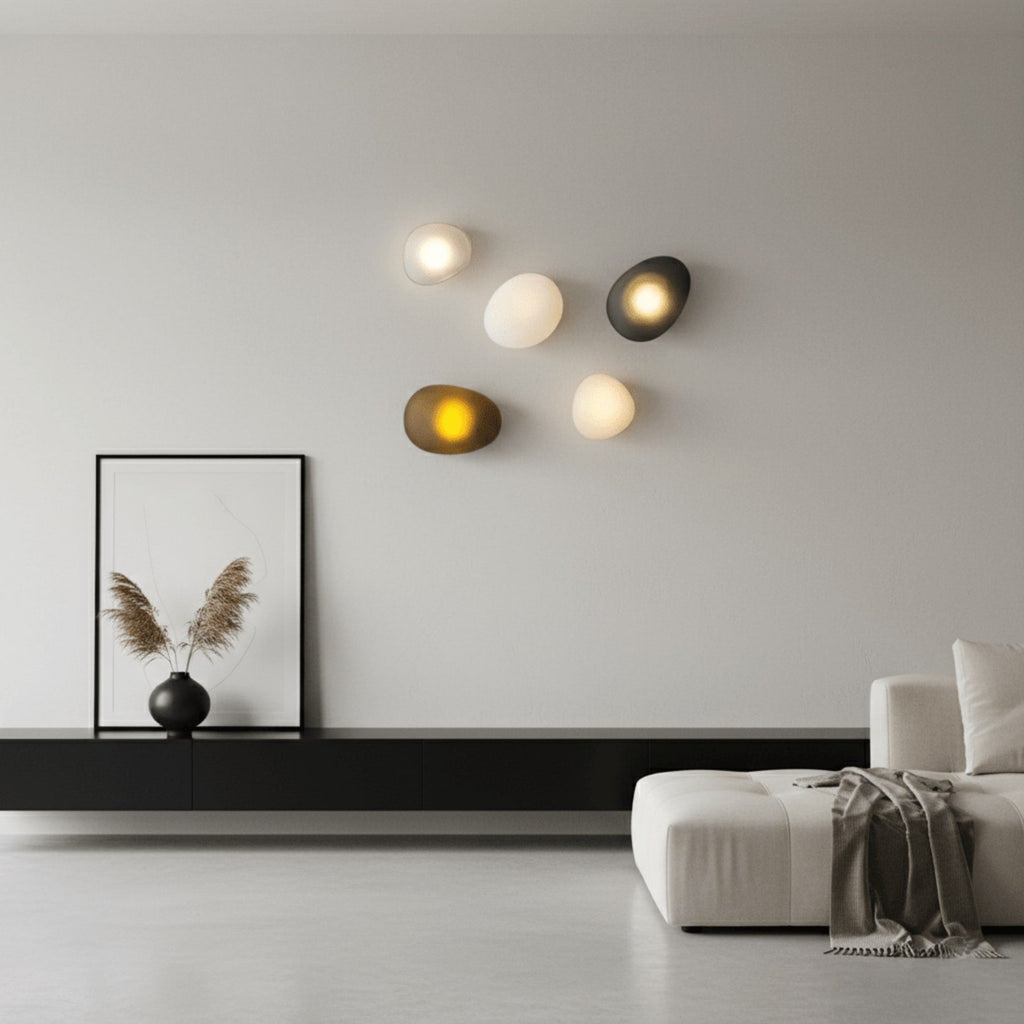 Modern Gold-Toned Glass Wall Sconce | Warm White Hardwired Light for Living Room 6