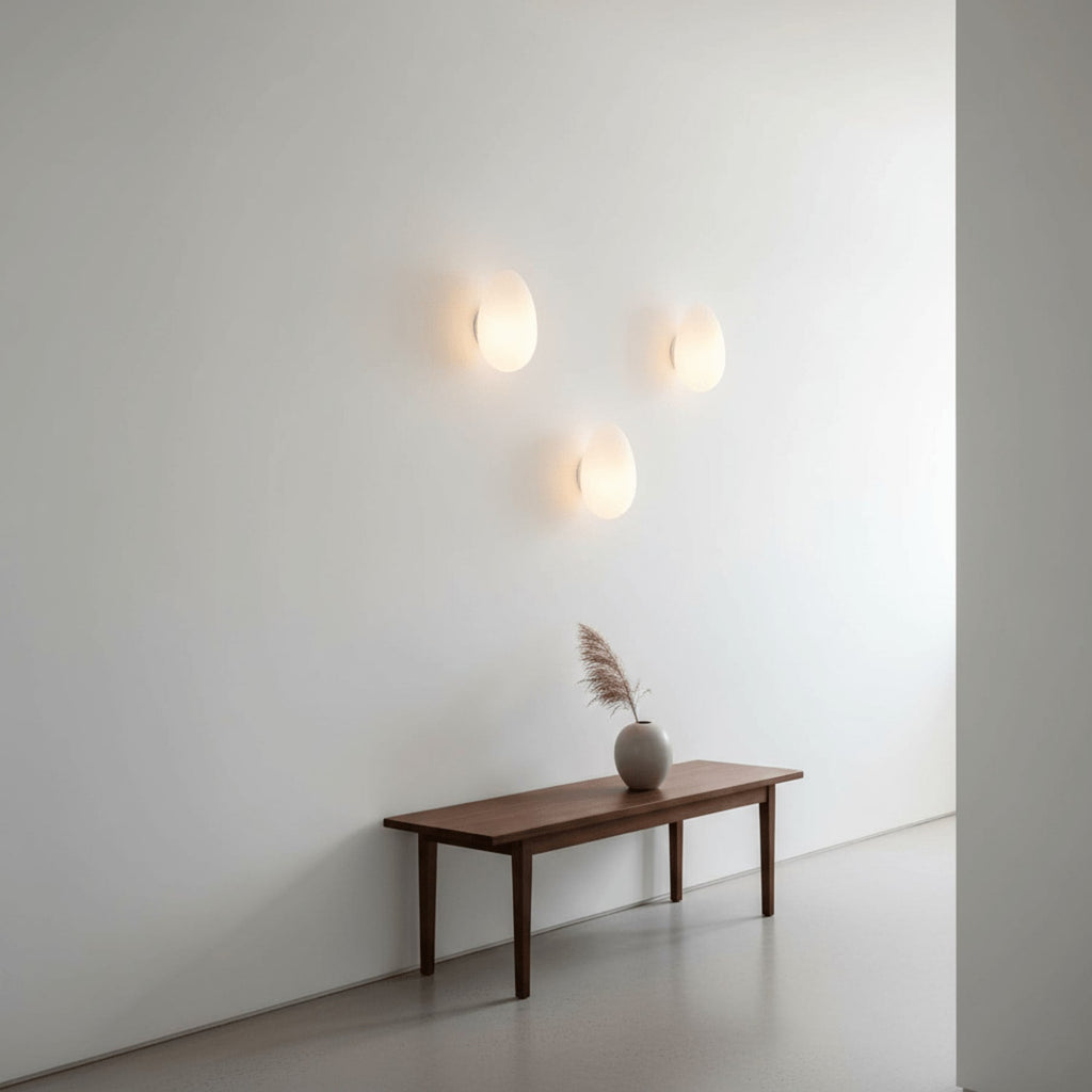 Modern Gold-Toned Glass Wall Sconce | Warm White Hardwired Light for Living Room 7