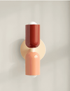Red/Salmon/Beige