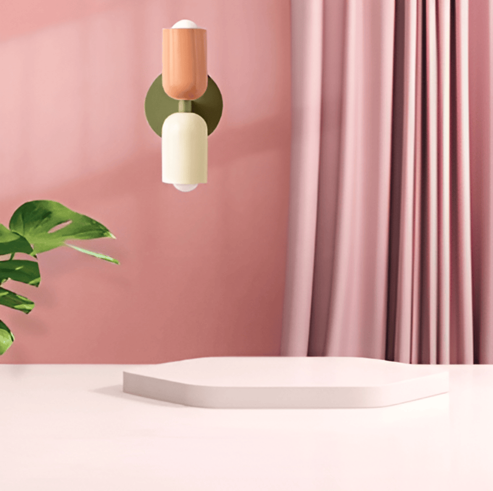 Modern Iron Double-Sided Capsule Wall Sconce | Integrated LED Up and Down Light for Bedroom 2