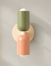 Green/Salmon/Beige
