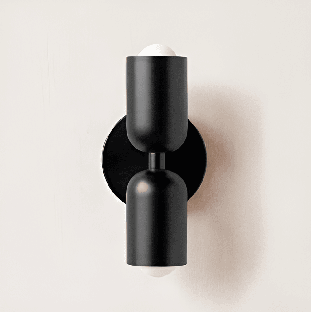 Modern Iron Double-Sided Capsule Wall Sconce | Integrated LED Up and Down Light for Bedroom 7