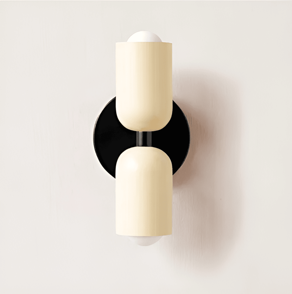 Modern Iron Double-Sided Capsule Wall Sconce | Integrated LED Up and Down Light for Bedroom 9
