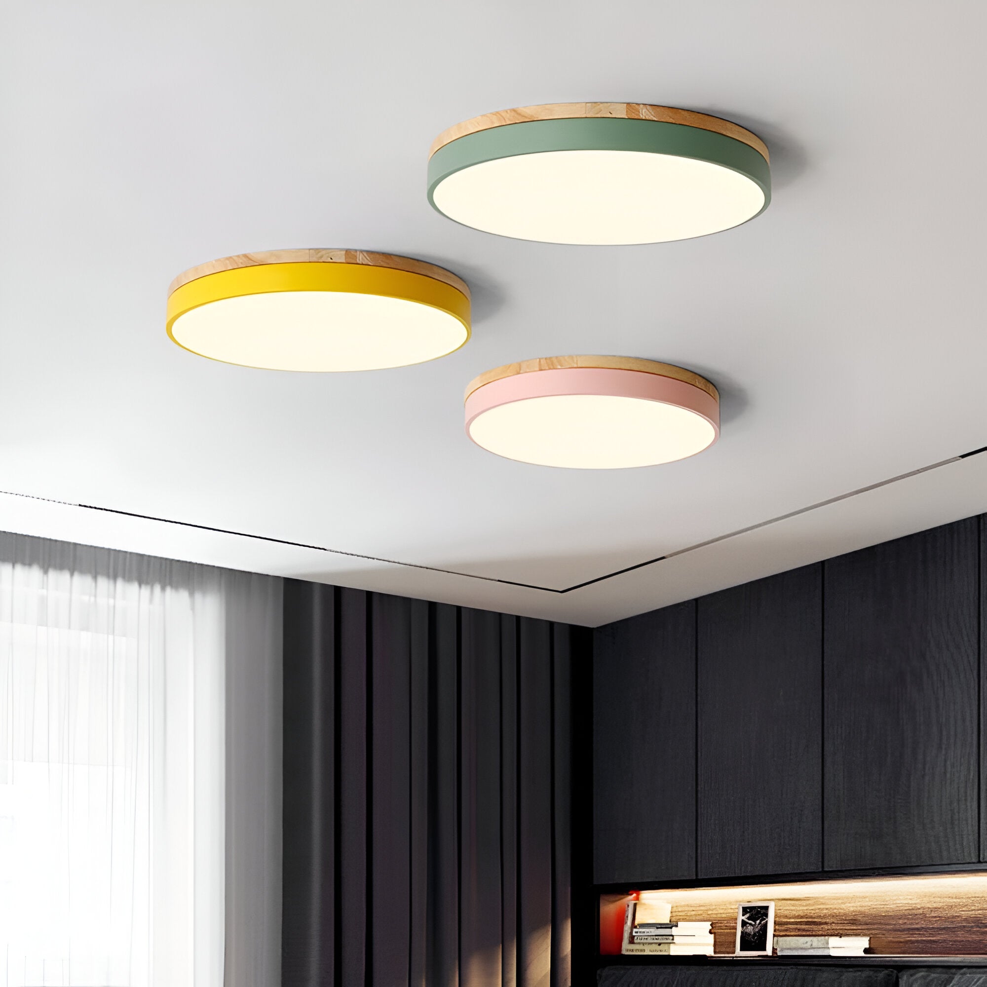 Modern Iron and Acrylic Flush Mount Ceiling Light | Integrated LED with Acrylic Diffuser for Hallway and Living Room 1