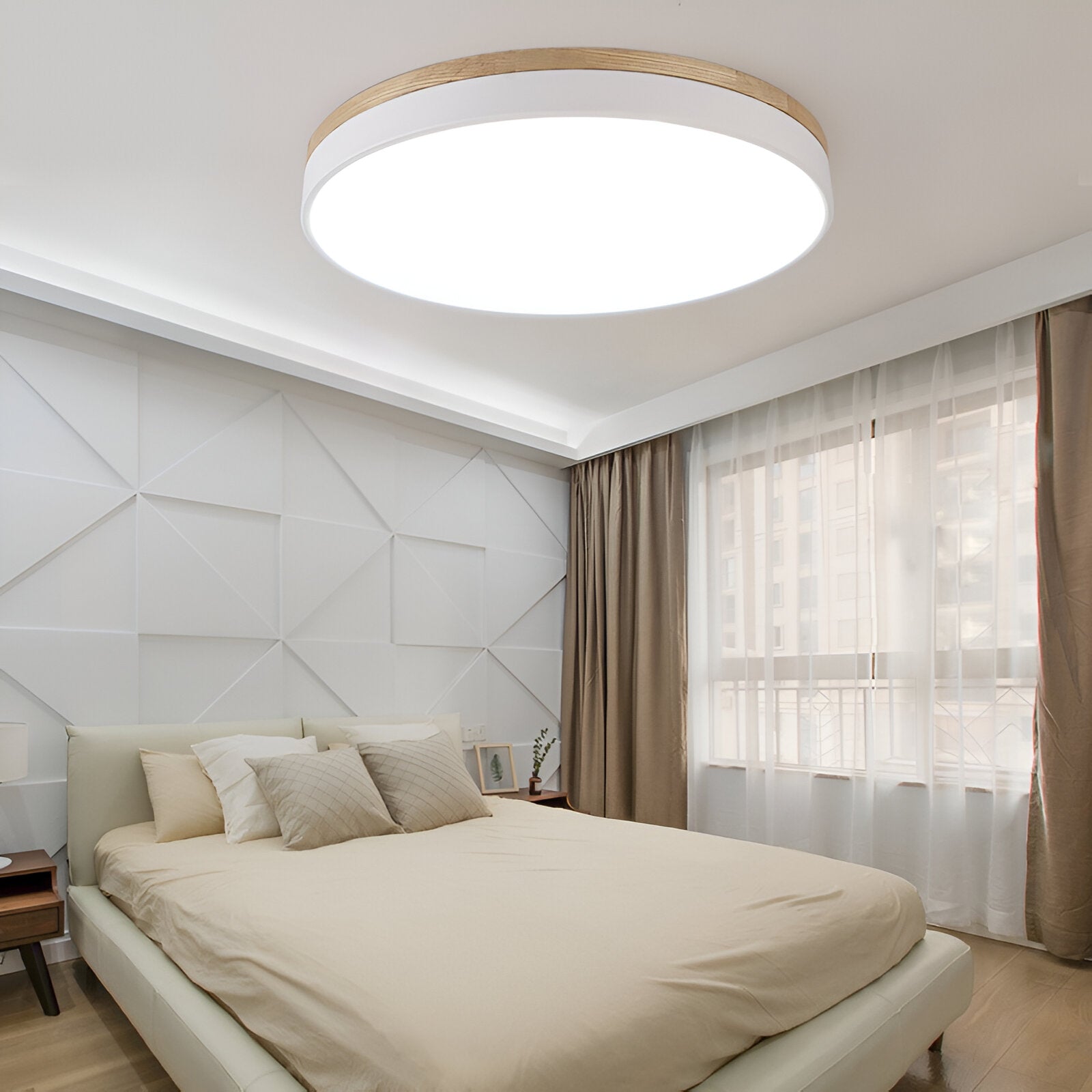 Modern Iron and Acrylic Flush Mount Ceiling Light | Integrated LED with Acrylic Diffuser for Hallway and Living Room 2