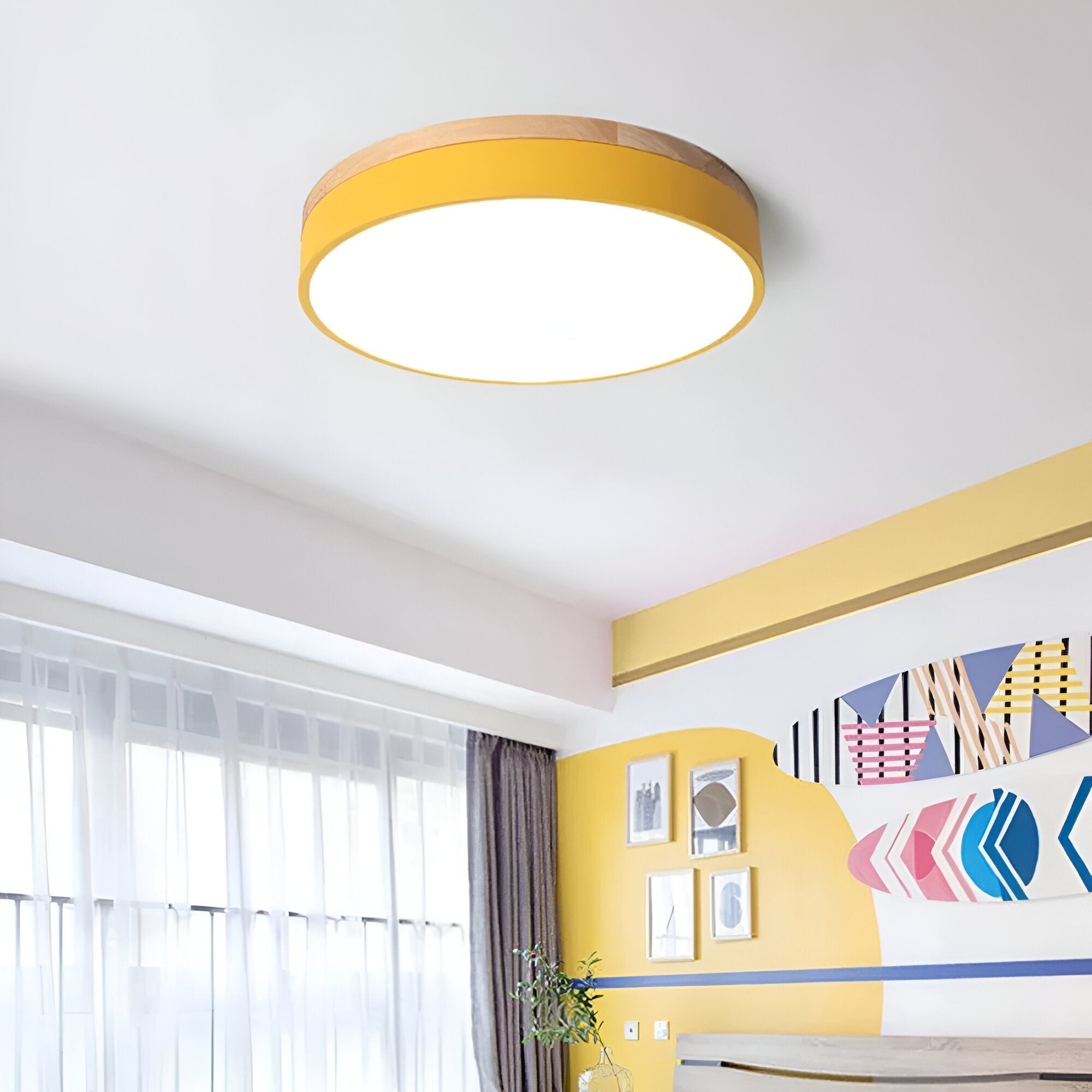 Modern Iron and Acrylic Flush Mount Ceiling Light | Integrated LED with Acrylic Diffuser for Hallway and Living Room 4