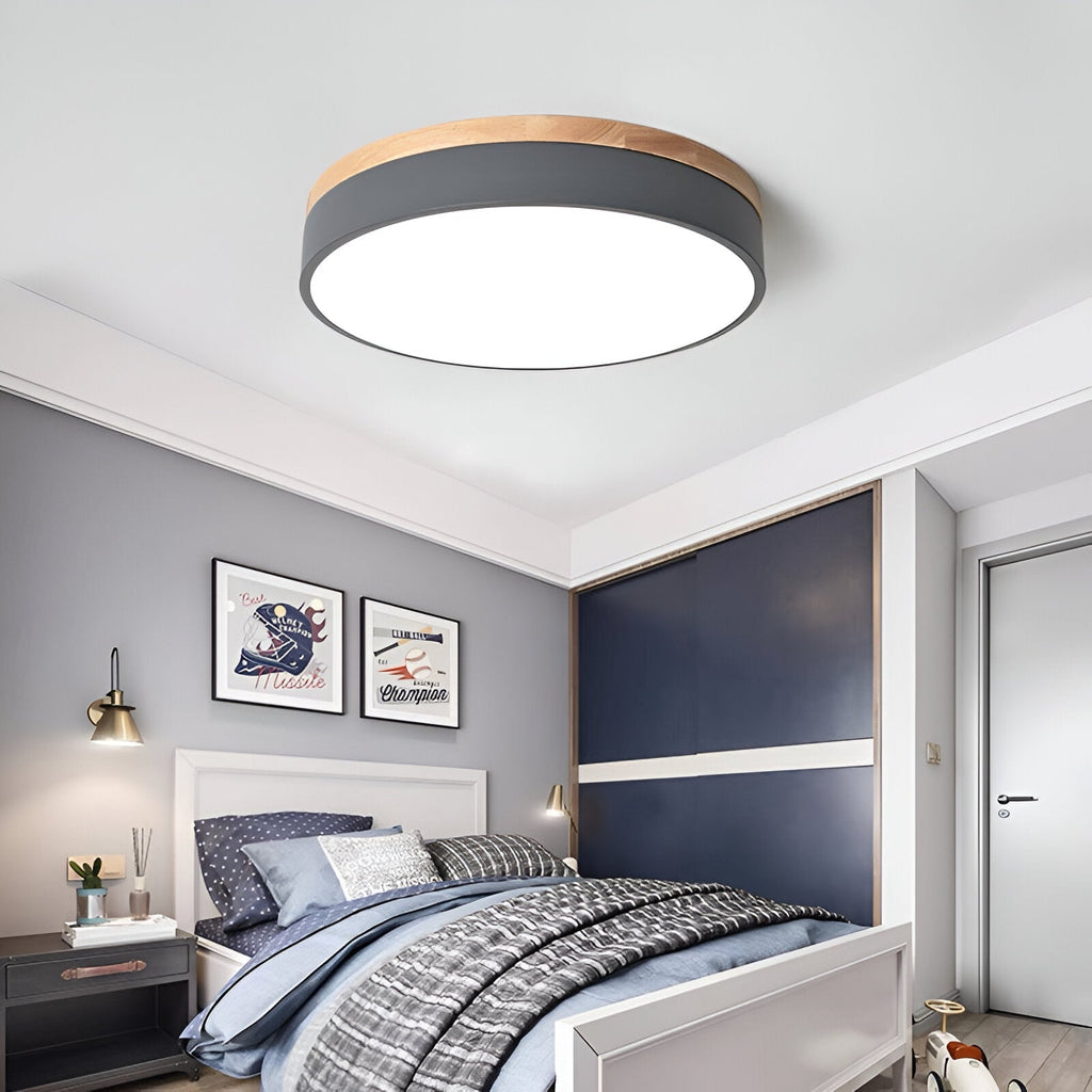 Modern Iron and Acrylic Flush Mount Ceiling Light | Integrated LED with Acrylic Diffuser for Hallway and Living Room 6