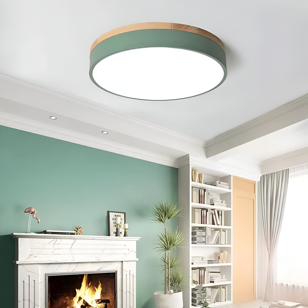 Modern Iron and Acrylic Flush Mount Ceiling Light | Integrated LED with Acrylic Diffuser for Hallway and Living Room 8