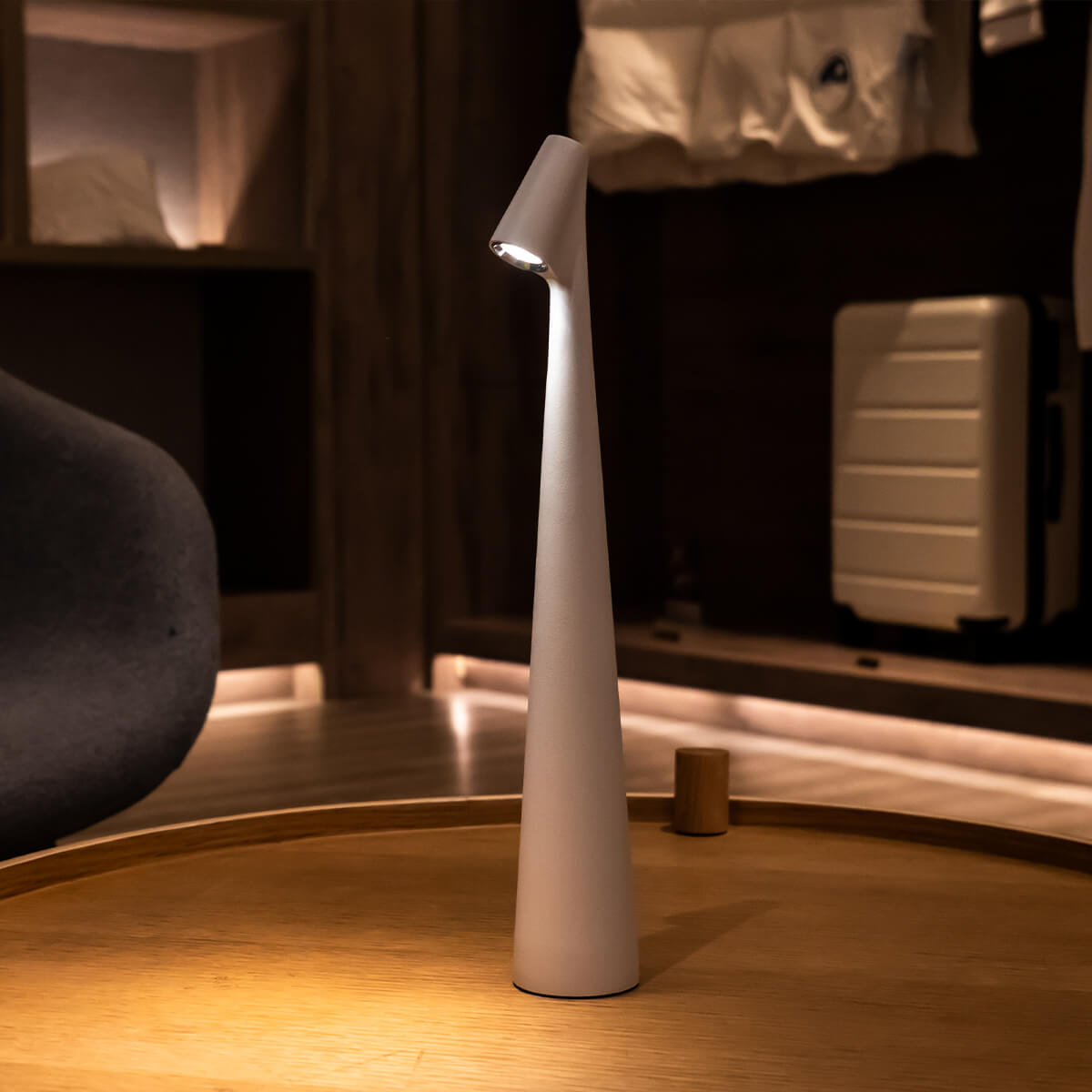 Modern Matte Aluminum Table Lamp | Touch Control Dimmable Battery Operated Light for Bedroom 1