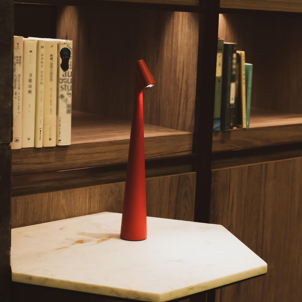 Modern Matte Aluminum Table Lamp | Touch Control Dimmable Battery Operated Light for Bedroom 13
