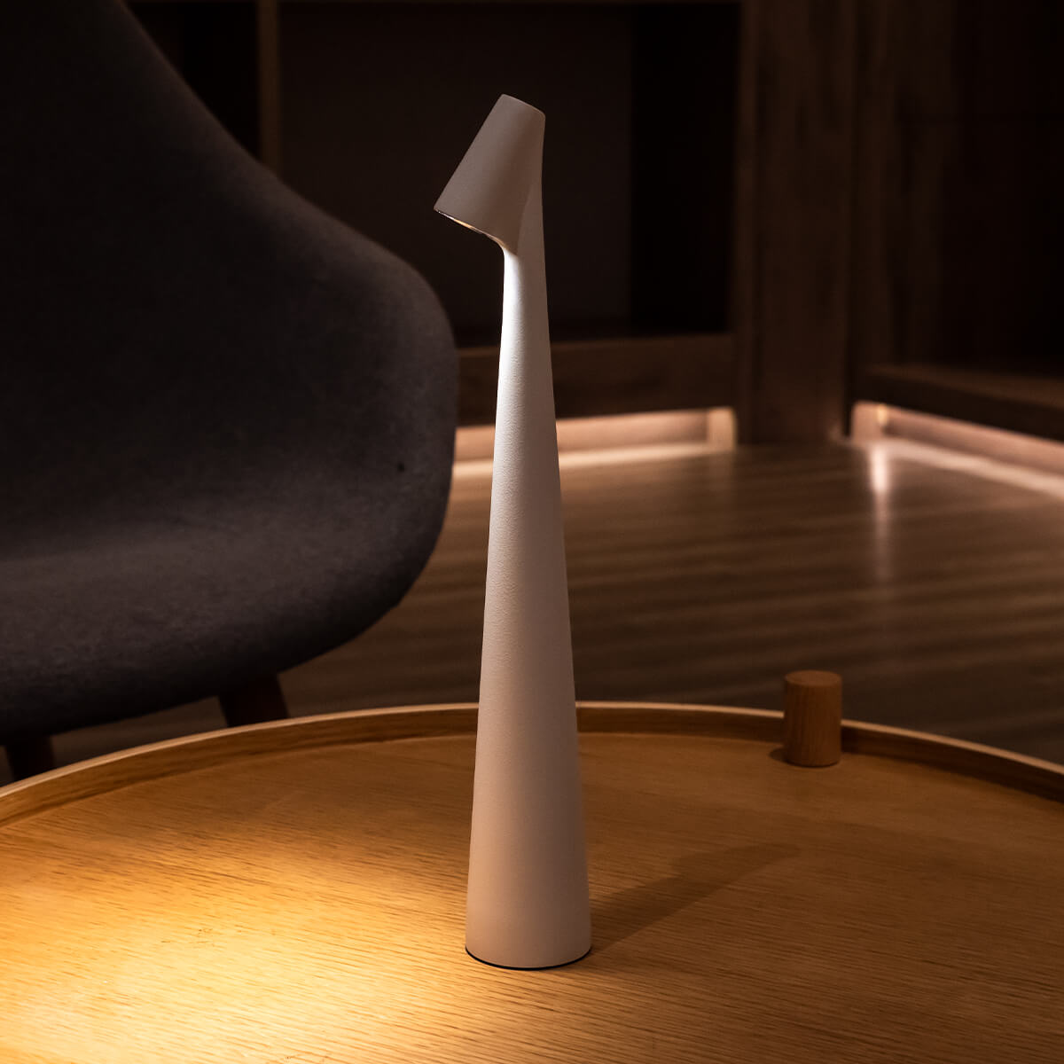 Modern Matte Aluminum Table Lamp | Touch Control Dimmable Battery Operated Light for Bedroom 15