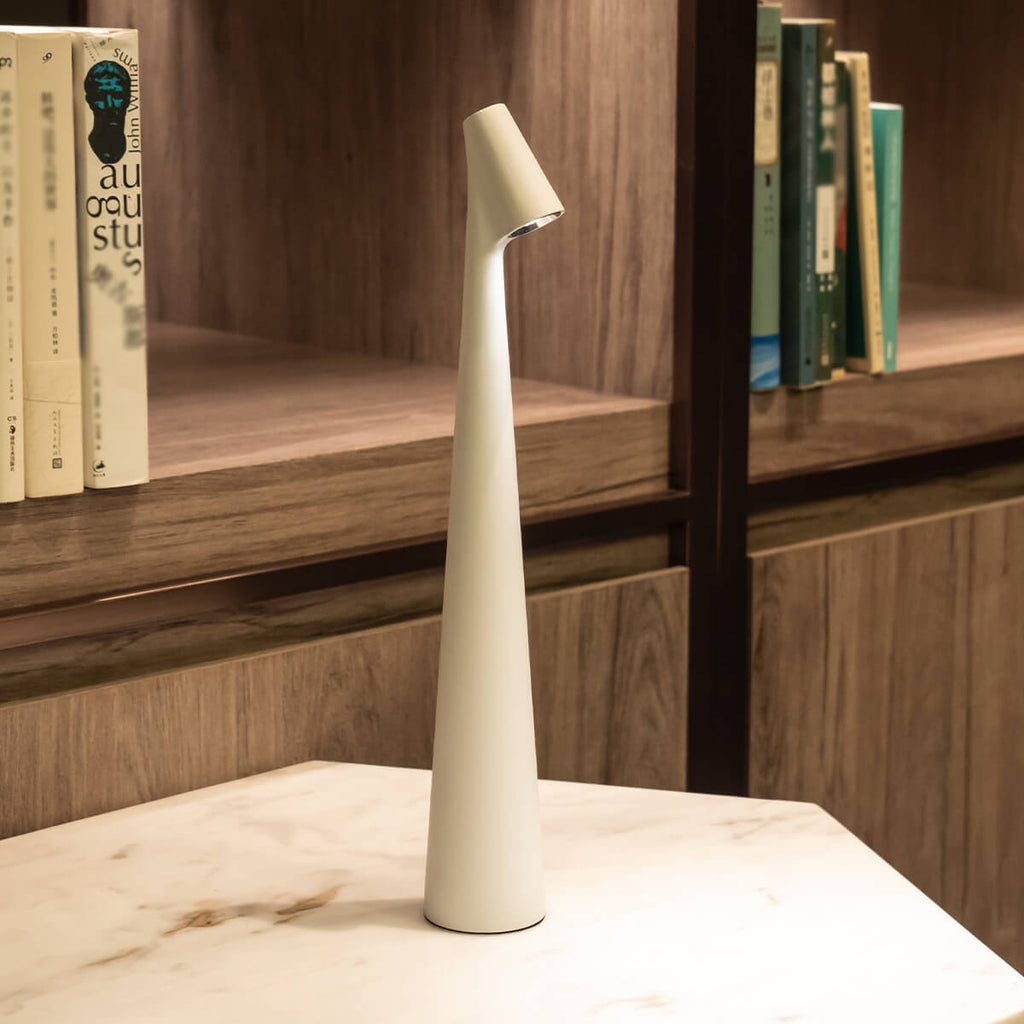 Modern Matte Aluminum Table Lamp | Touch Control Dimmable Battery Operated Light for Bedroom 16
