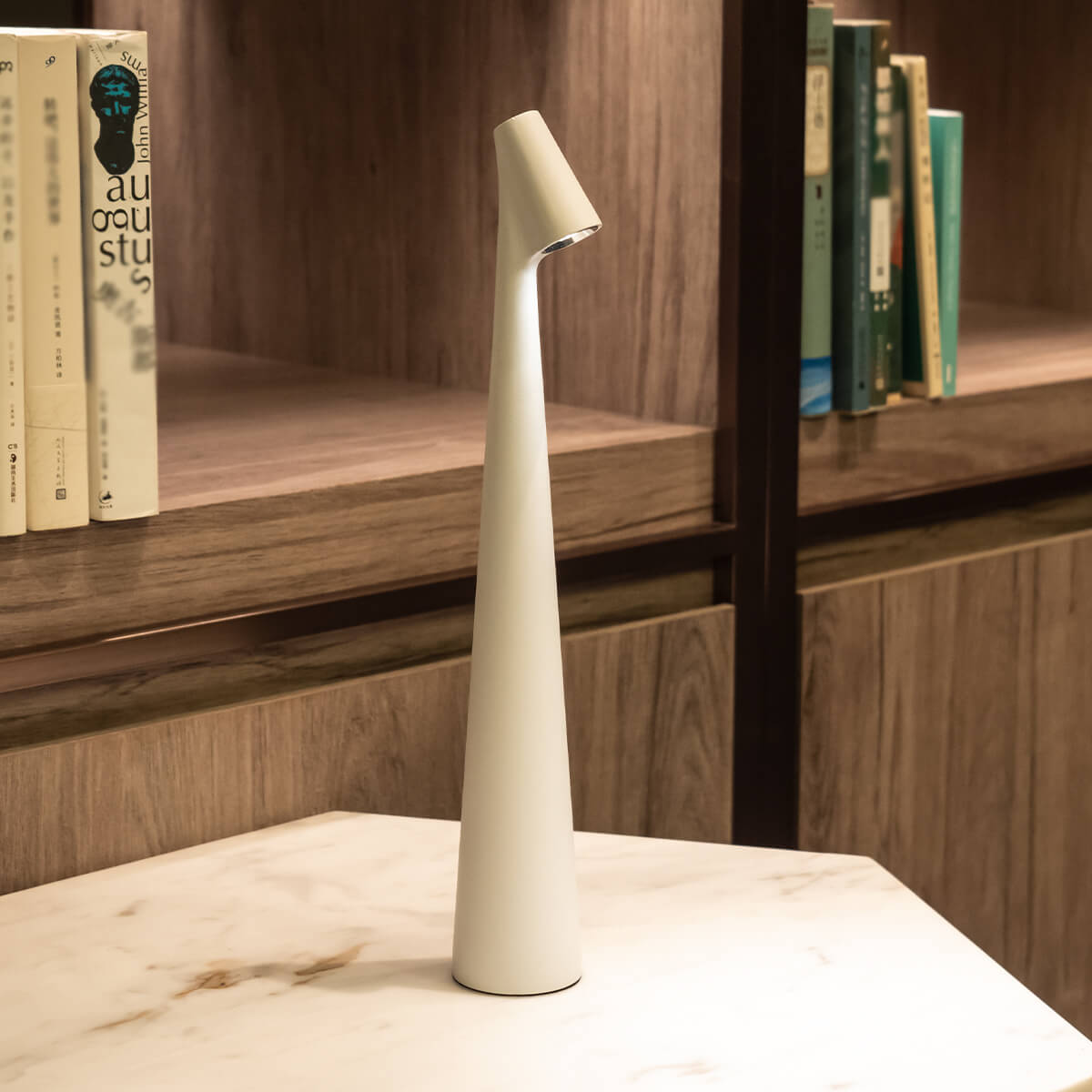 Modern Matte Aluminum Table Lamp | Touch Control Dimmable Battery Operated Light for Bedroom 16