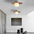 Modern Matte Black Iron Flush Mount Ceiling Light | Tri-Colour LED Fixture for Living Room 0