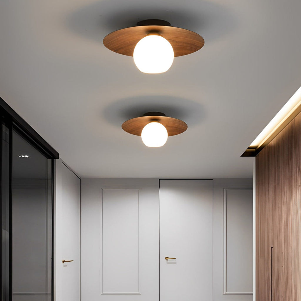 Modern Matte Black Iron Flush Mount Ceiling Light | Tri-Colour LED Fixture for Living Room 4