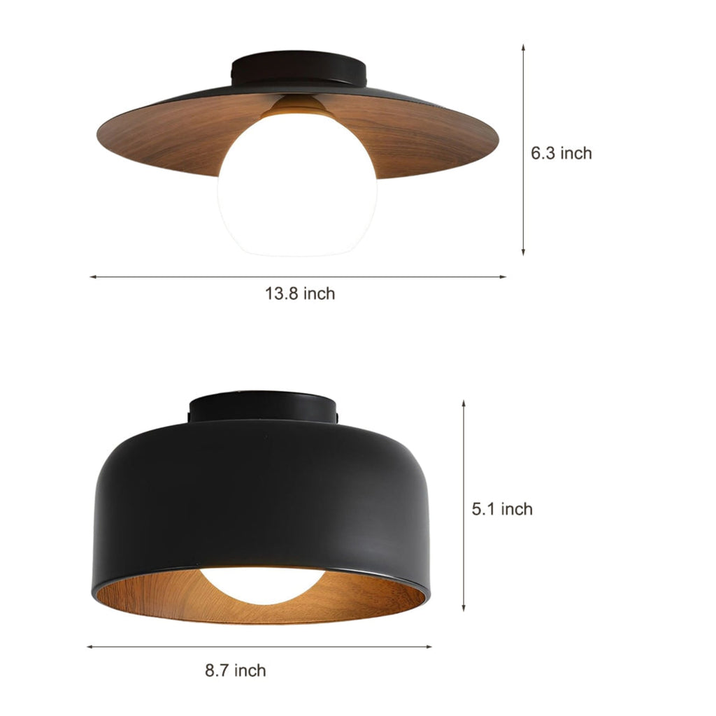Modern Matte Black Iron Flush Mount Ceiling Light | Tri-Colour LED Fixture for Living Room 7