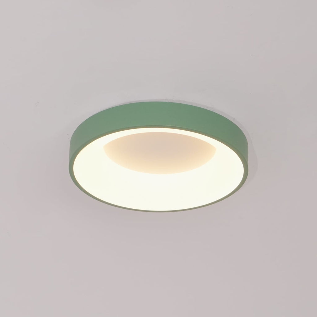 Modern Matte Black Metal Flush Mount Ceiling Light | Tri-Colour LED Fixture for Living Room Bedroom Hallway 0